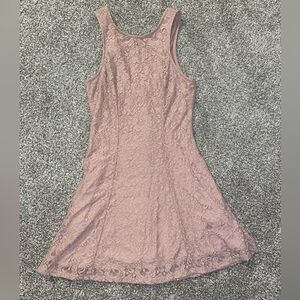 dust pink mini dress